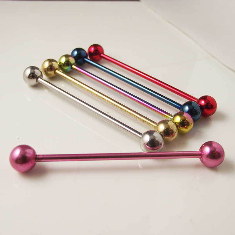 2 Pieces 14G 1.6mm Tongue Ring - Body Jewelry Industrial recension och pris