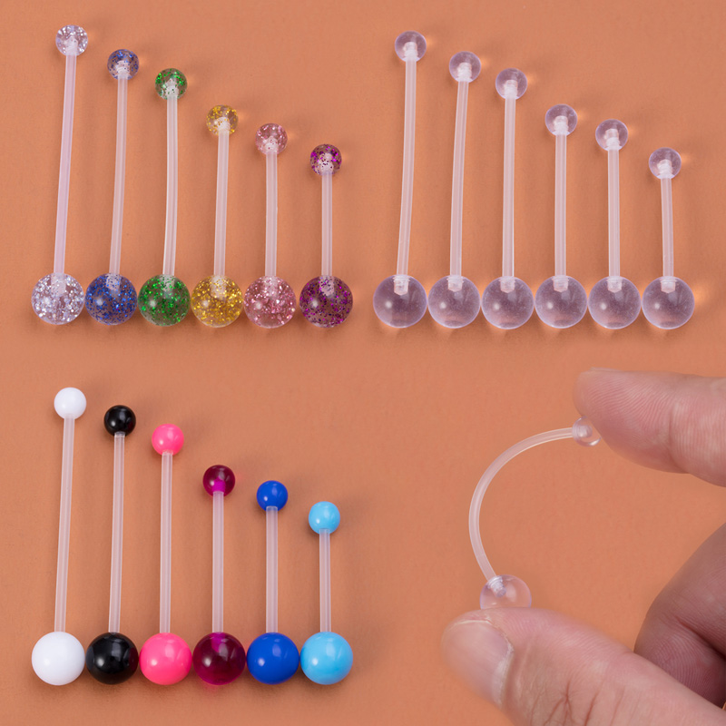 6pcs Flexible Navel Piercing A - Body Jewelry Industrial recension och pris