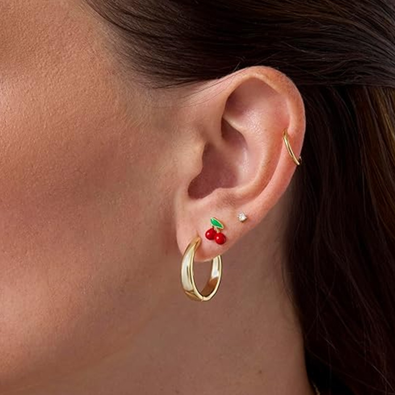 2pcs Cartilage Earrings Stud f - Tragus Flat Back recension och pris