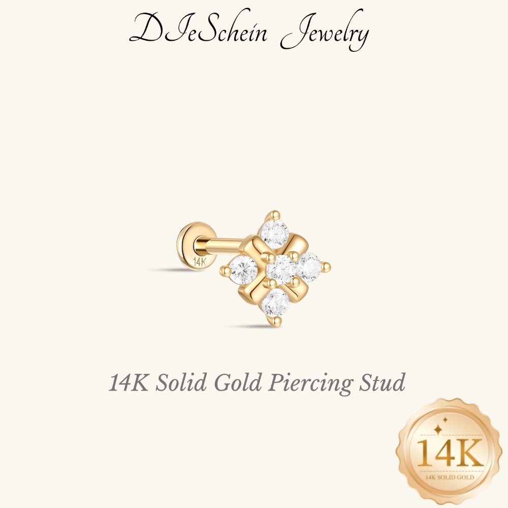 DIeSchein 14K Solid Gold Flat  - Tragus Flat Back recension och pris