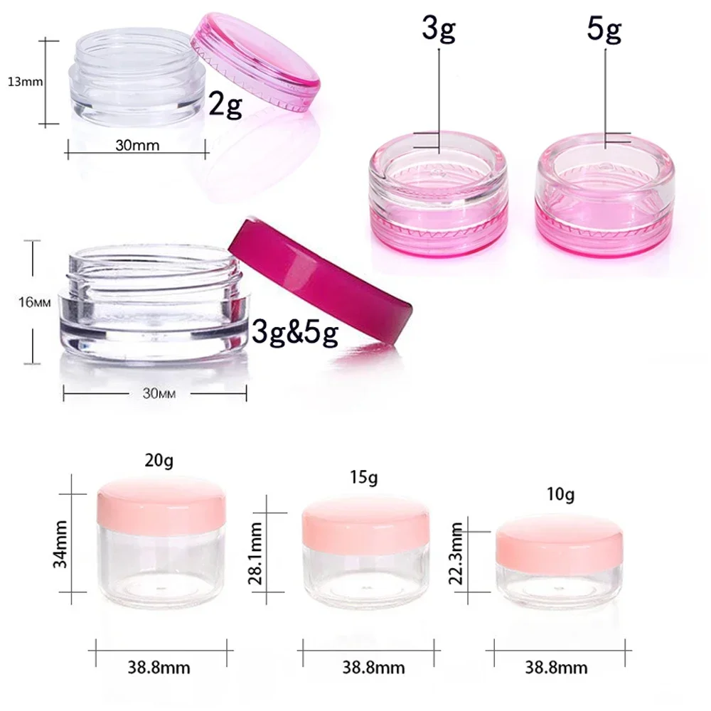 100Pcs 2g-20g Empty Small Cosm - Body Jewelry Storage recension och pris