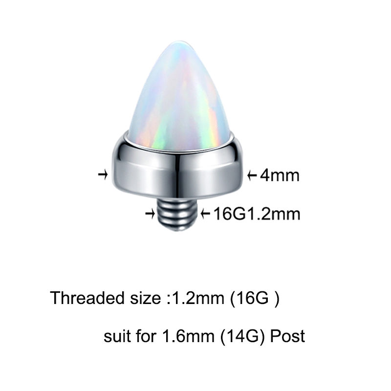 1PC Titanium Claw Set Opal Bul - Body Jewelry Industrial recension och pris