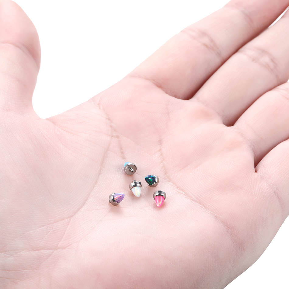 1PC Titanium Claw Set Opal Bul - Body Jewelry Industrial recension och pris
