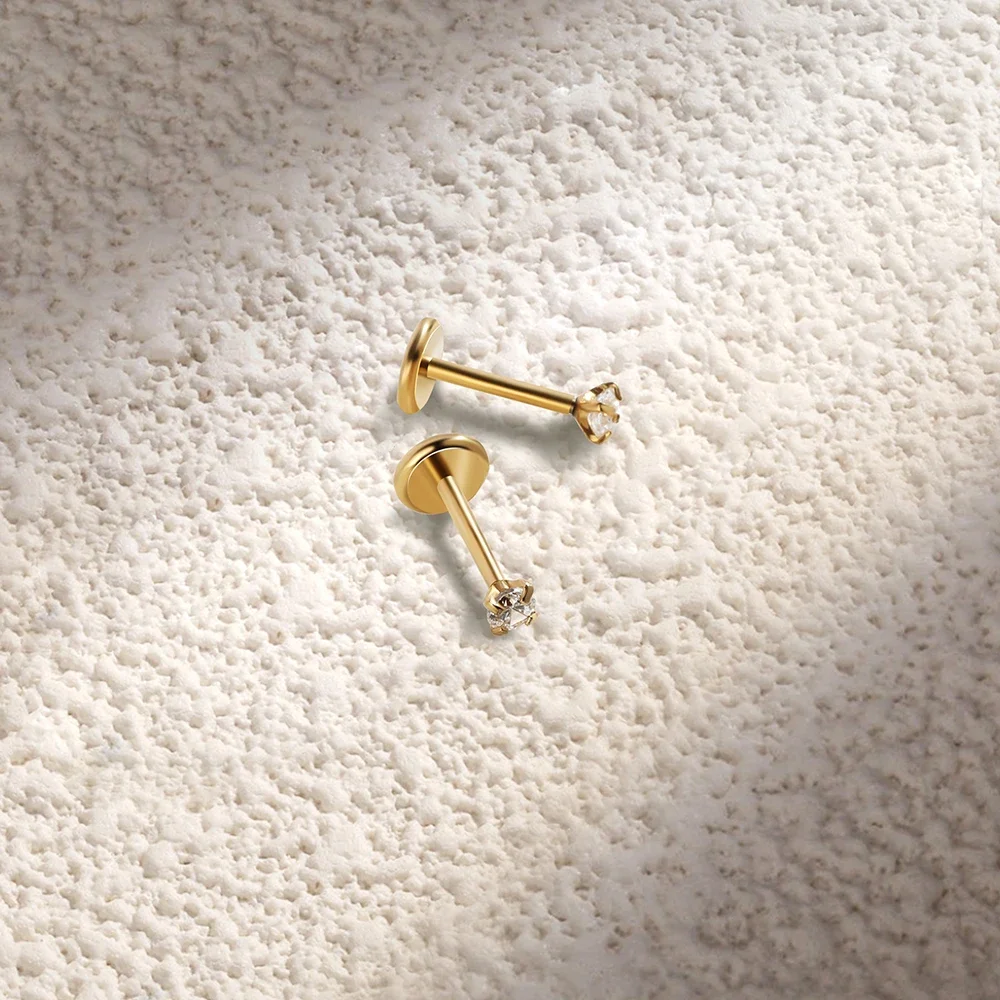 2/8PCS Stainless Steel Eearrin - Tragus Flat Back recension och pris
