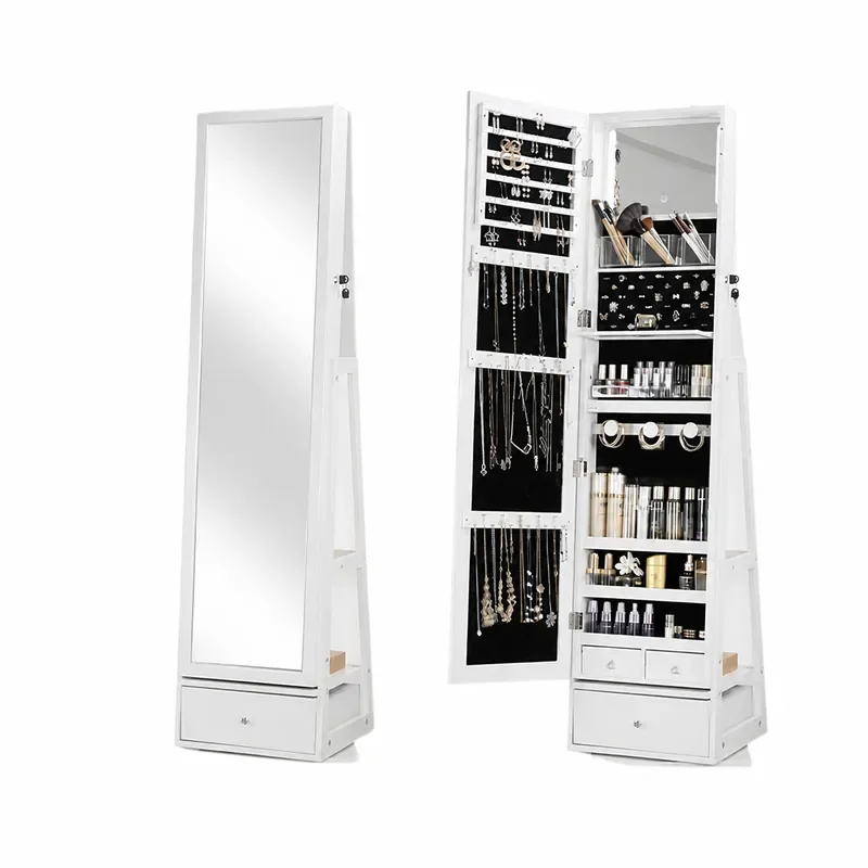Rotating Full Body Floor Mirro - Body Jewelry Storage recension och pris