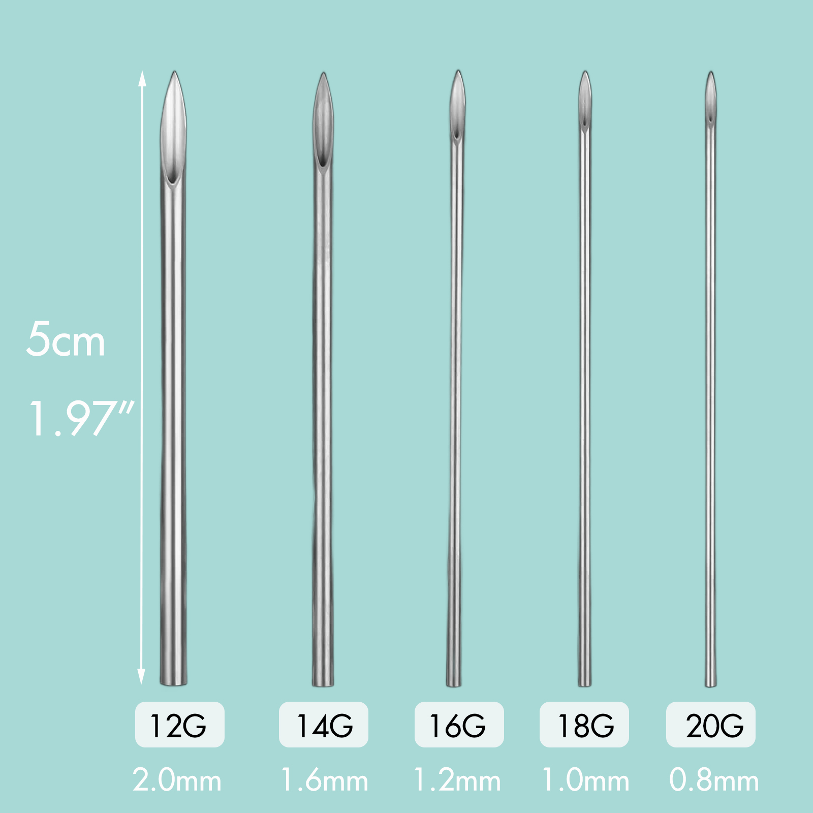Disposable Piercing Needles St - Flat Back Labret Stud recension och pris