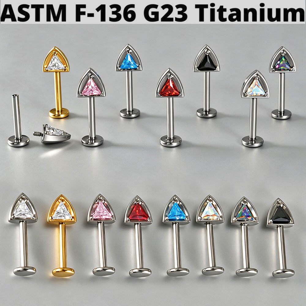 G23 Titanium Internally Thread - Body Jewelry Vertical Labret recension och pris