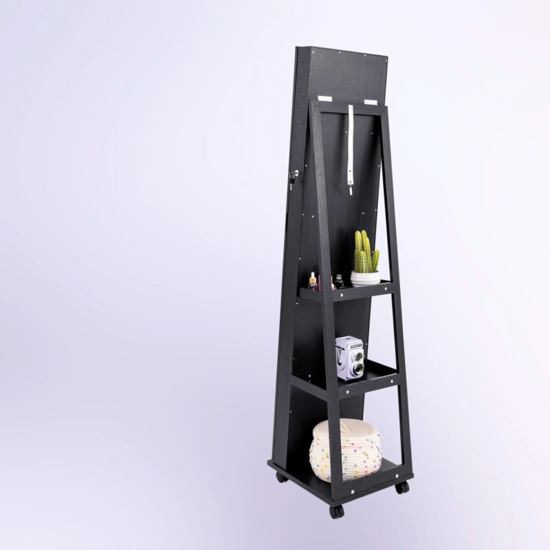 Solid wood rotating floor-stan - Body Jewelry Storage recension och pris