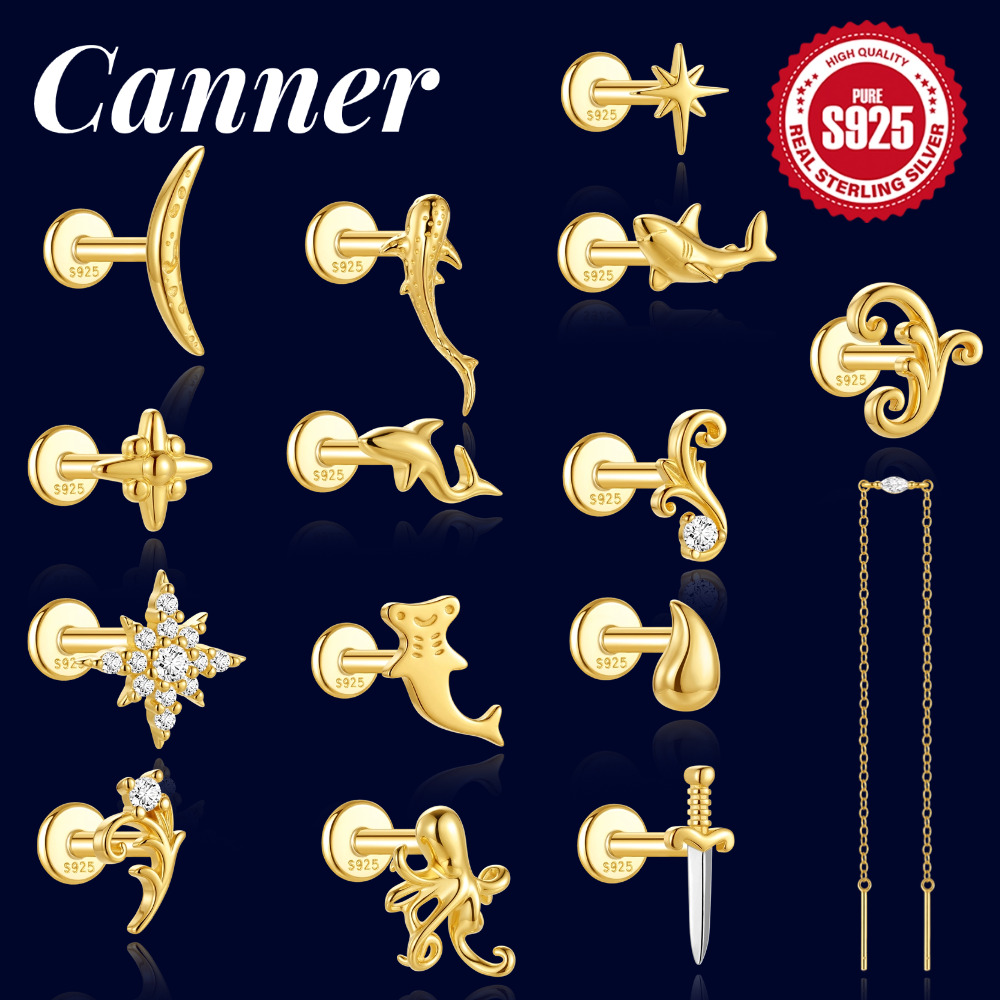 Canner 925 Sterling Silver Hel - Tragus Flat Back recension och pris