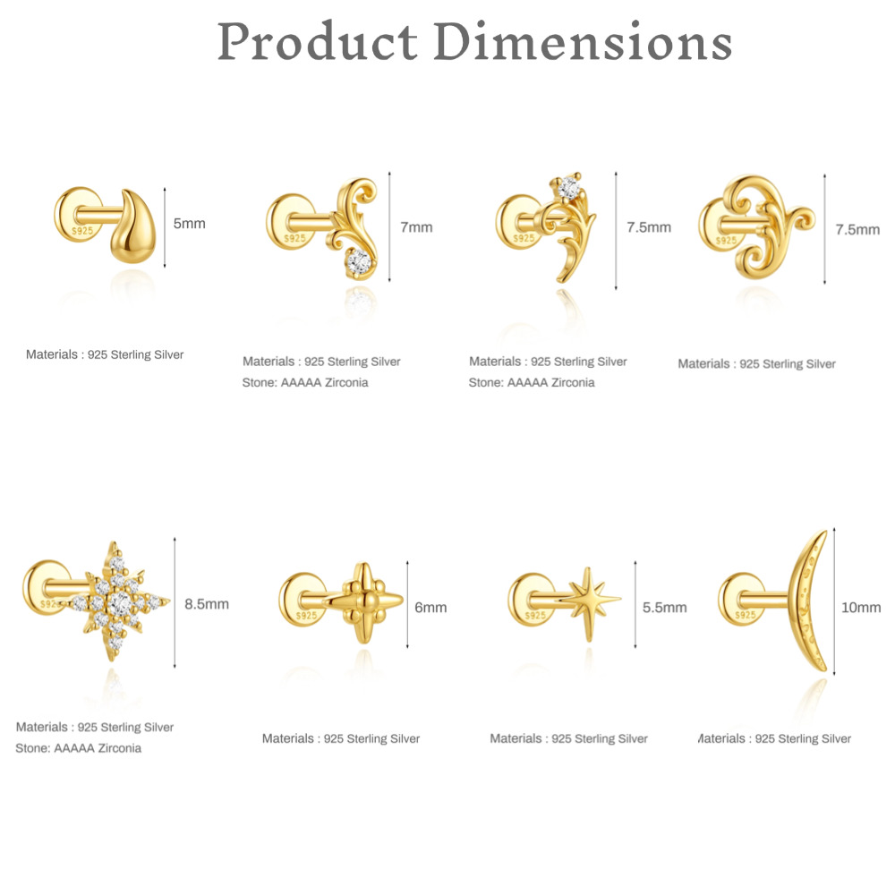 Canner 925 Sterling Silver Hel - Tragus Flat Back recension och pris