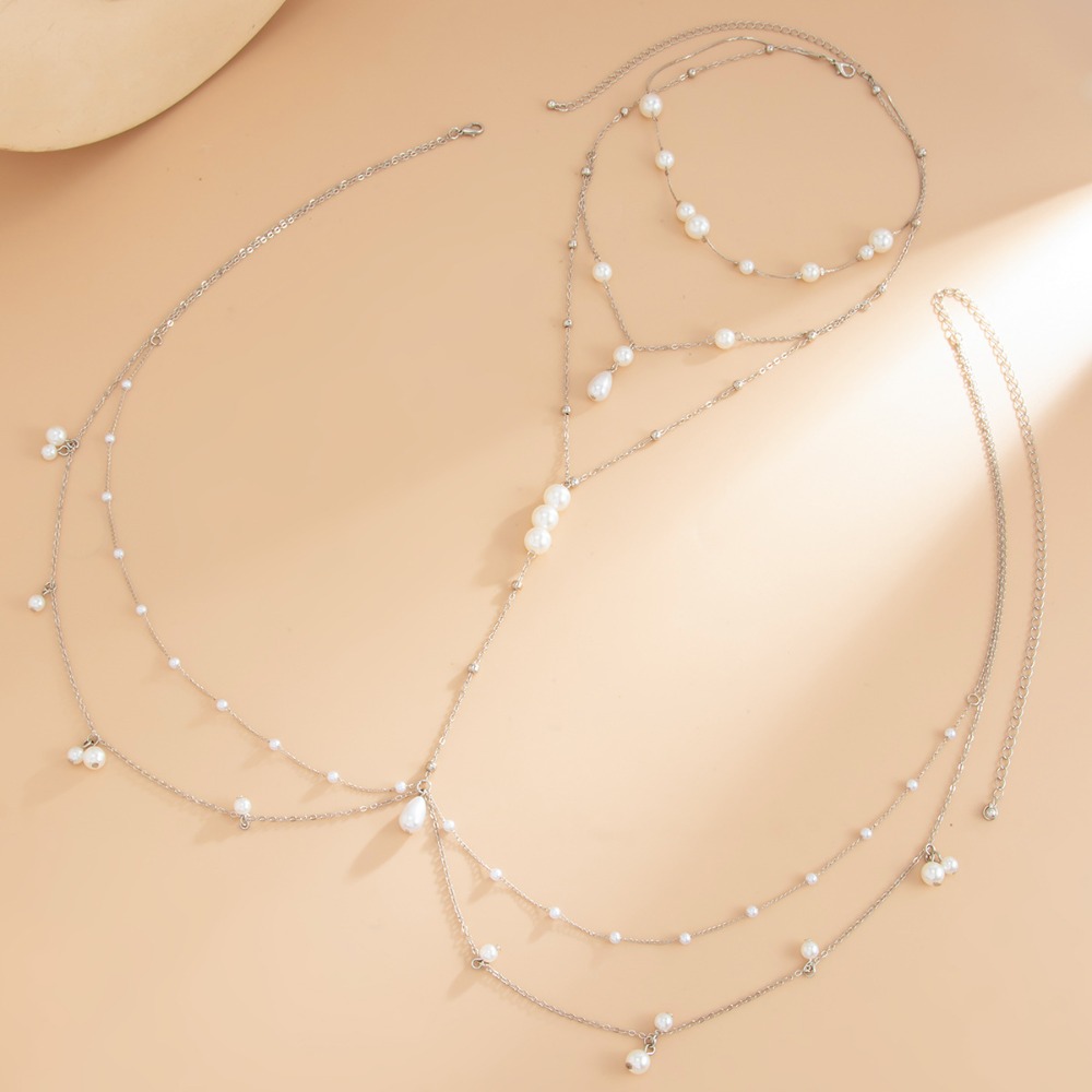 Multi Layer Imitation Pearl Ne - Body Jewelry Waist recension och pris