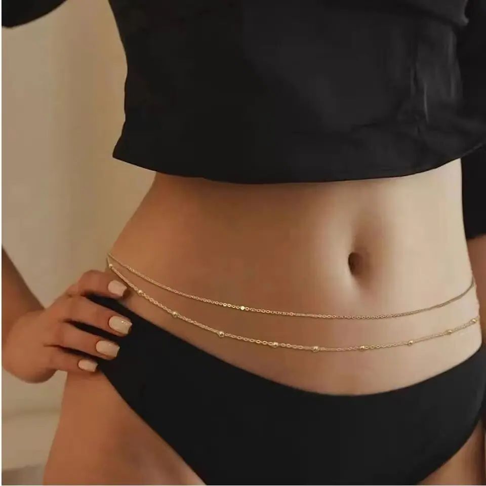 HipHop Double Layers Belly Cha - Body Jewelry Waist recension och pris