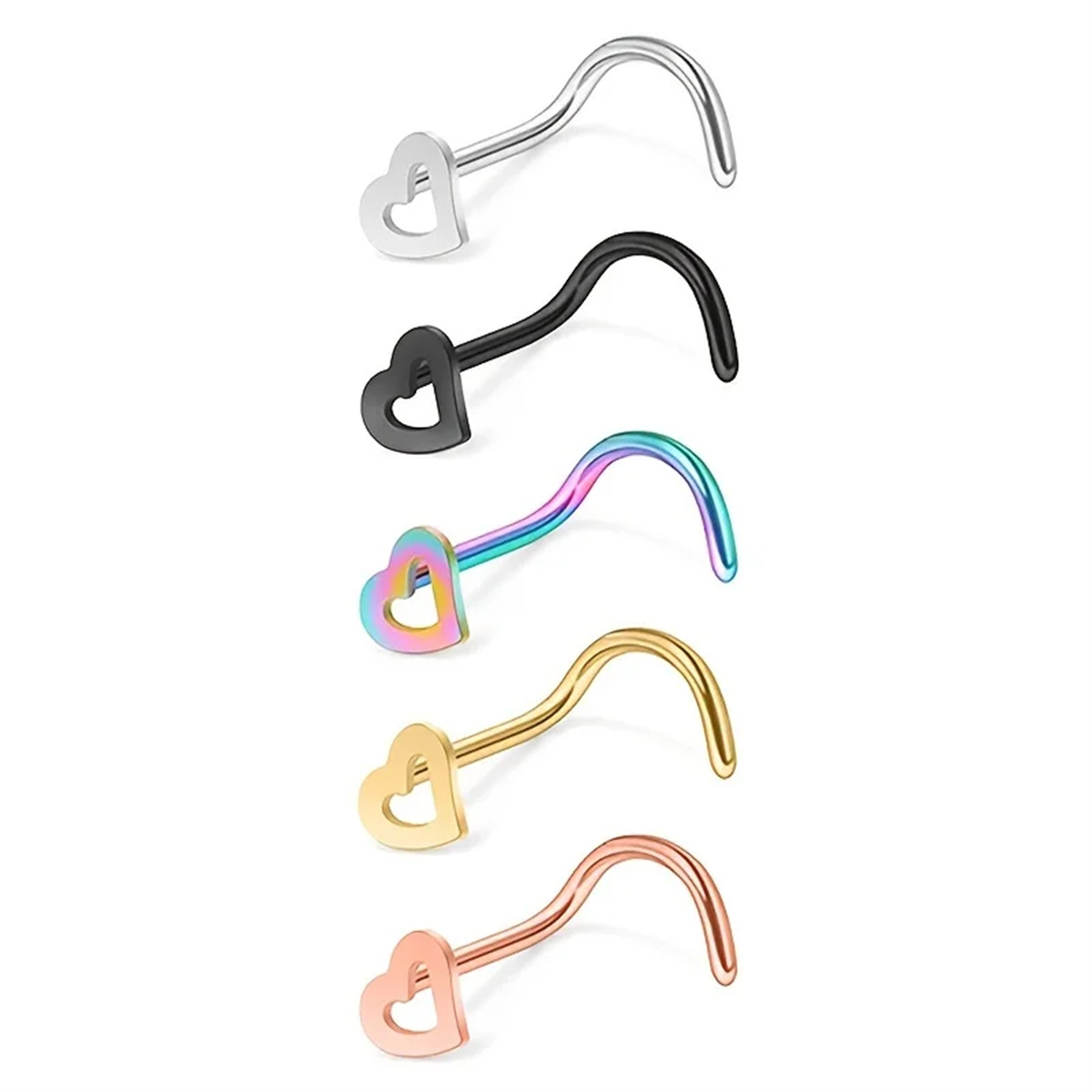 EVISPOL 5Pcs Fashion Hollow He - Body Jewelry Metal Types recension och pris
