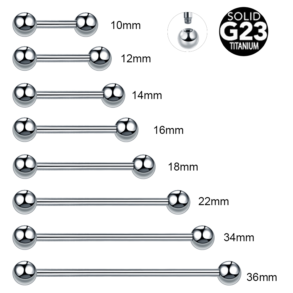1PC 14G 16G Titanium Industria - Body Jewelry Industrial recension och pris