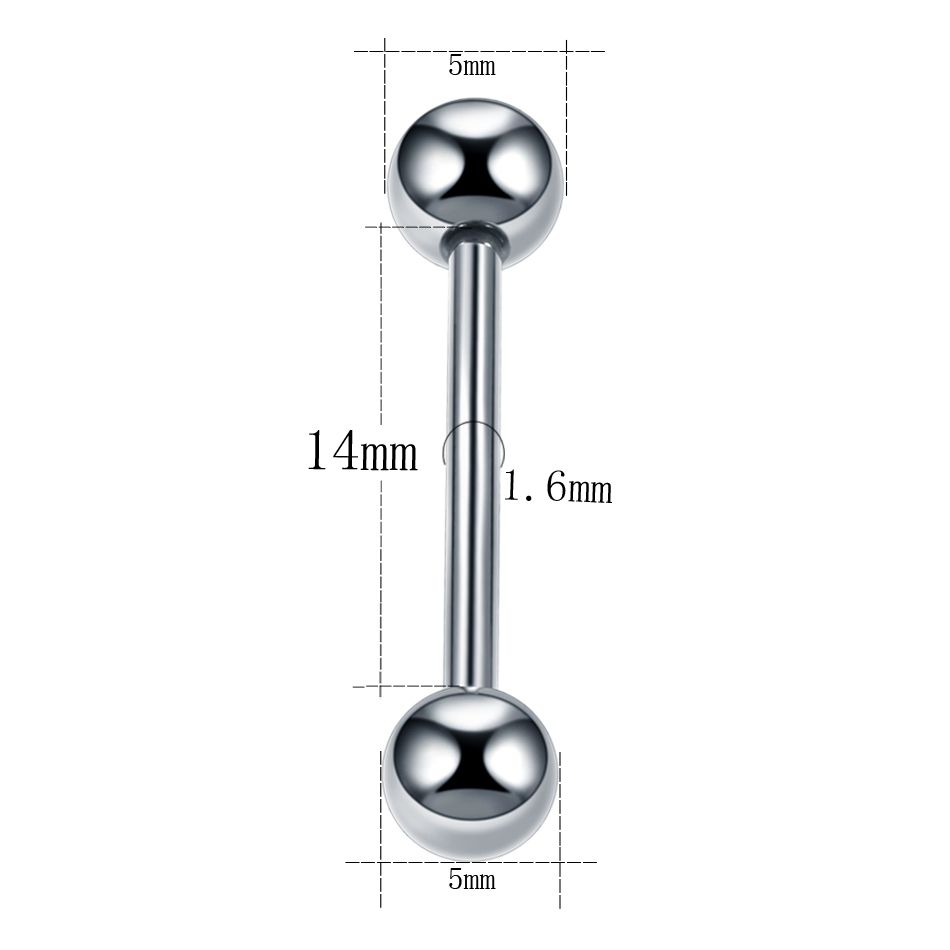 1PC 14G 16G Titanium Industria - Body Jewelry Industrial recension och pris