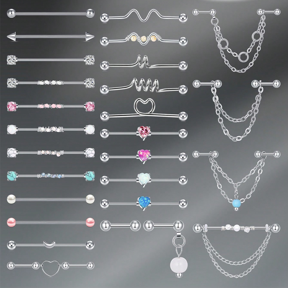 14G Industrial Barbell Cartila - Body Jewelry Industrial recension och pris