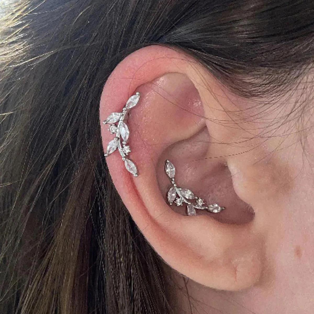 1PC 20G Cartilage Helix Earrin - Tragus Flat Back recension och pris