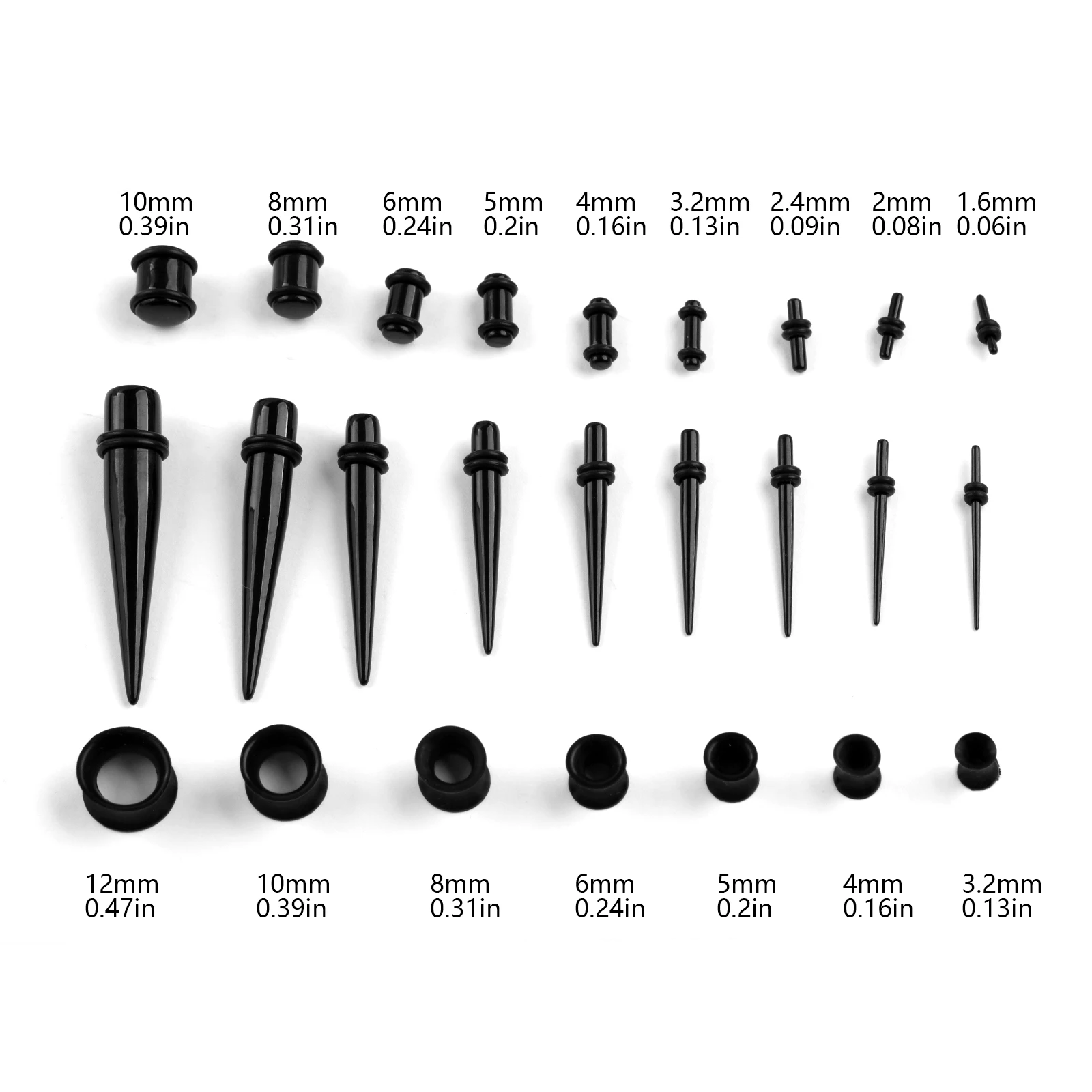 36/50pcs/Set Acrylic Ear Pierc - Body Jewelry Tunnels recension och pris