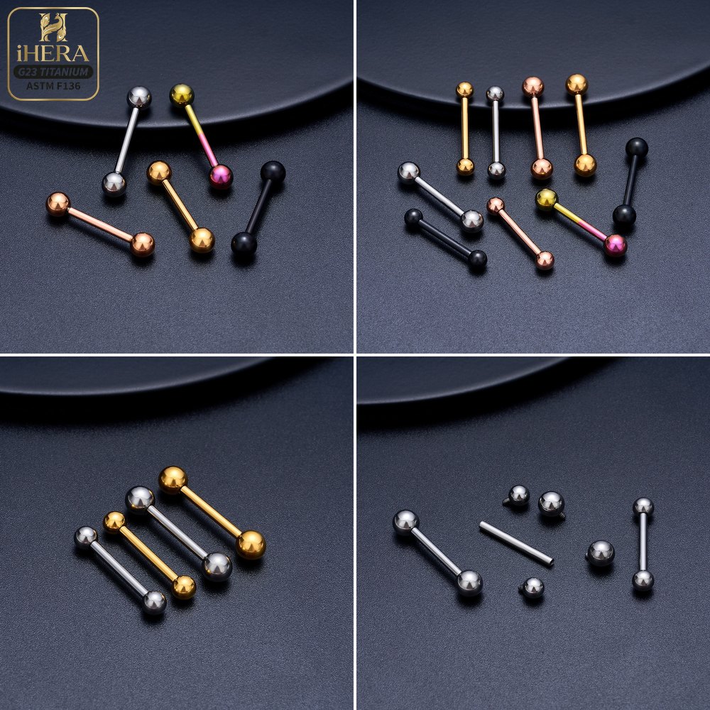 14G 16G G23 Titanium Straight  - Body Jewelry Industrial recension och pris
