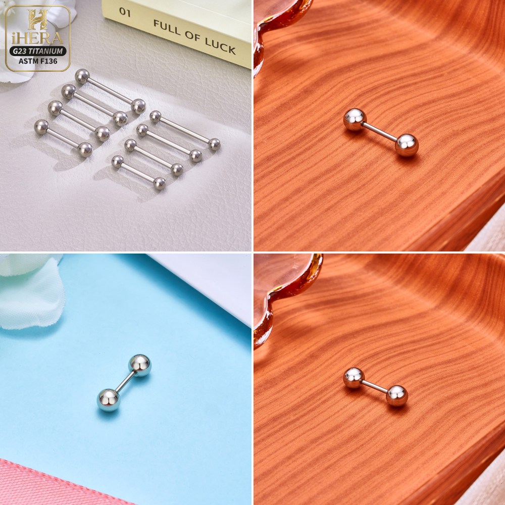 14G 16G G23 Titanium Straight  - Body Jewelry Industrial recension och pris