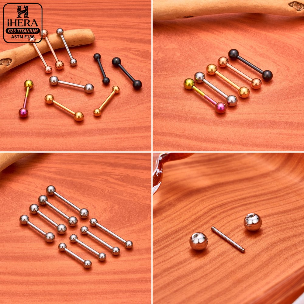14G 16G G23 Titanium Straight  - Body Jewelry Industrial recension och pris